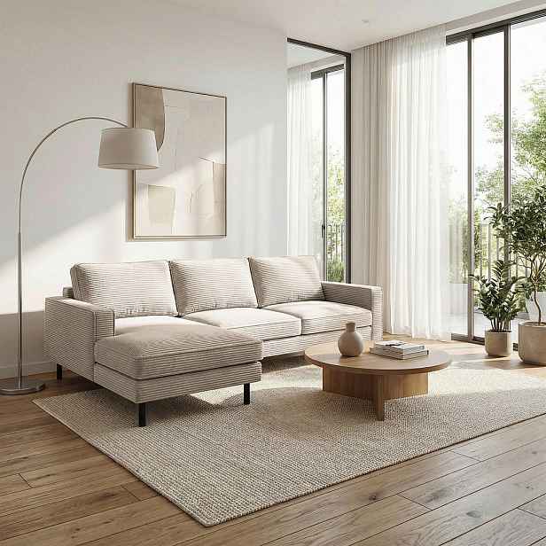 Livetastic ROHOVÁ SEDAČKA, textil, světle šedá