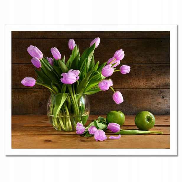 Plakáty v rámu 40x30 Fialové tulipány