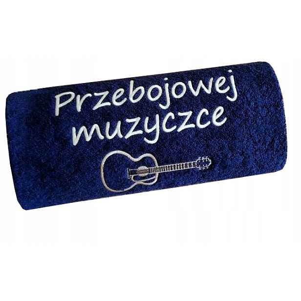 Dárek pro Kytaristu Hudba Personalizovaný ručník s Kytarou Jméno a výšivka