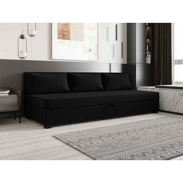 Jednolůžková postel 80x195 ZAJDA BIZ 1 s úložným prostorem - černá