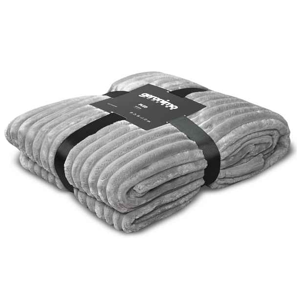 Přehoz na postel Pled Softly Cover 200x140 Příjemný Měkký Teplý Šedý