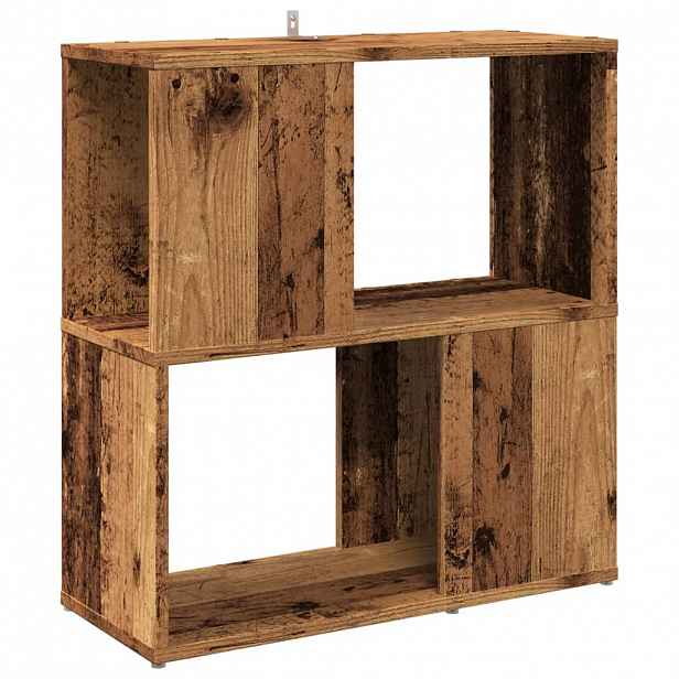 vidaXL Knihovna old wood 60 x 24 x 63 cm kompozitní dřevo