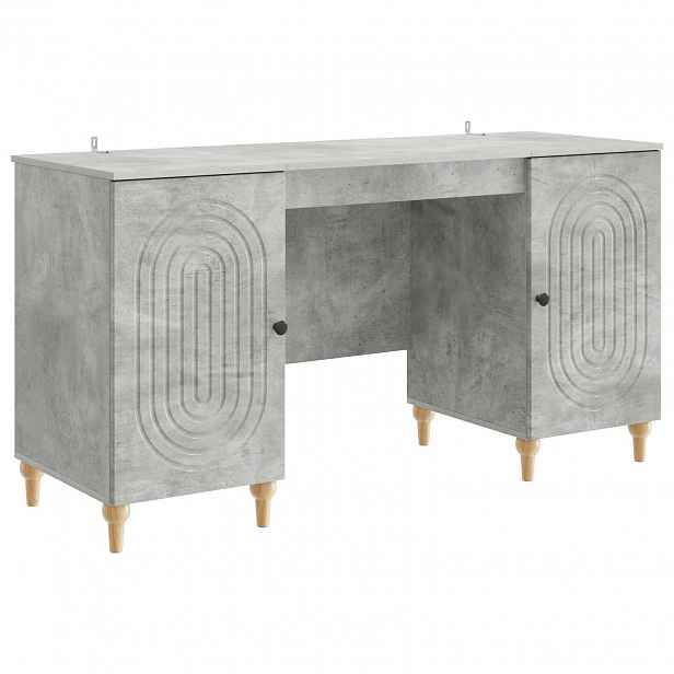 vidaXL Stůl Betonově šedá 142,5 x 50 x 75 cm Kompozitní dřevo
