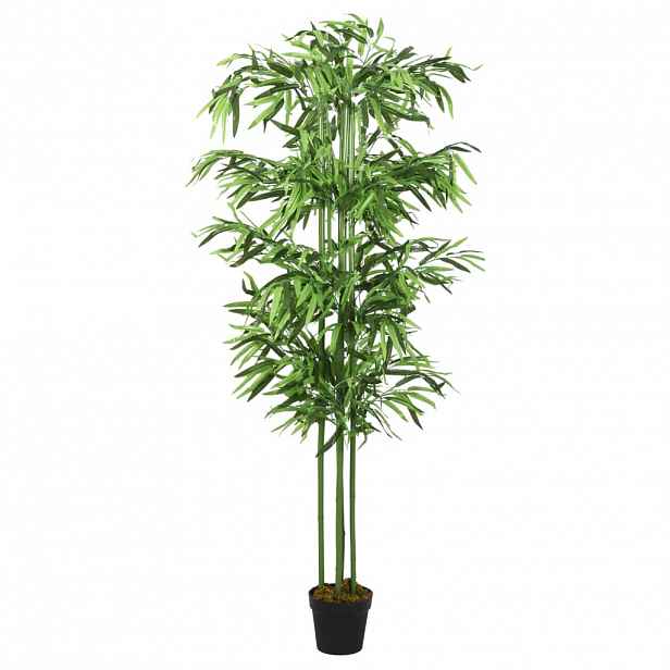 vidaXL Umělý bambus 864 listů 180 cm zelený