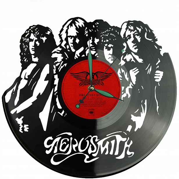 Aerosmith Dárek Originální dekorace do domu Hodiny z vinylové desky