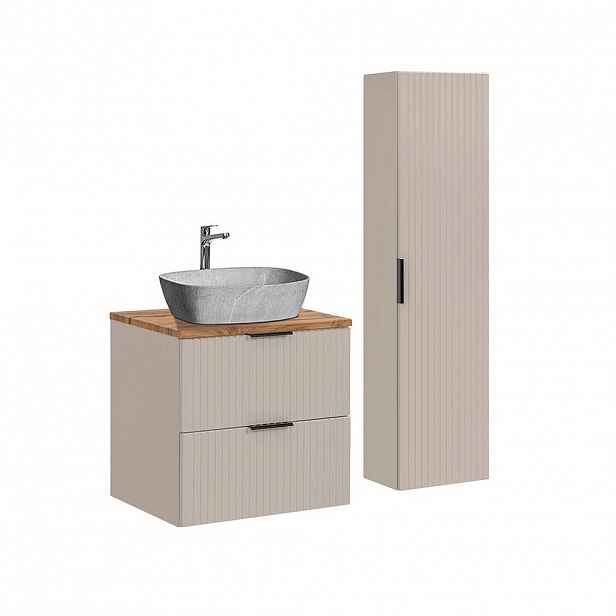 Petits-meubles KOUPELNOVÝ NÁBYTEK 60.6cm Adriel 2er-Set Béžová