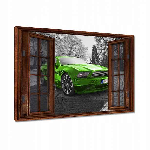 Obrazy 90x60 Zelený Ford Mustang Usa