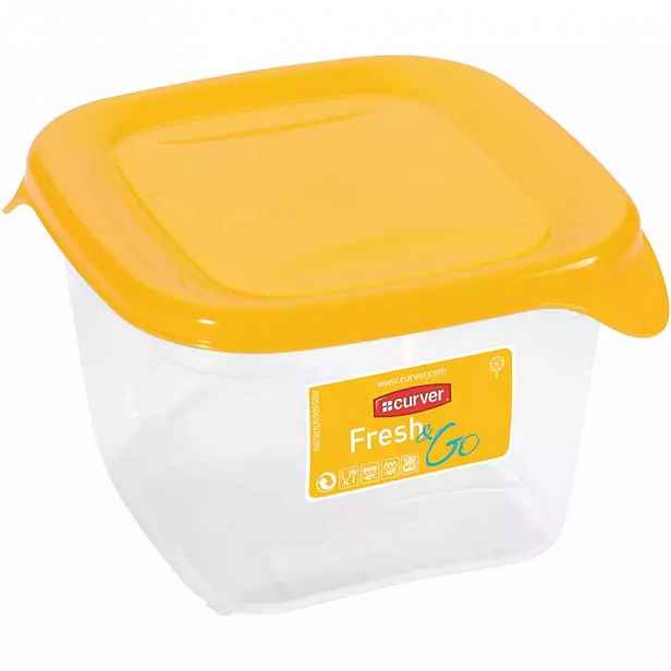 Box na potraviny čtvercový fresh&go 182243 žlutý