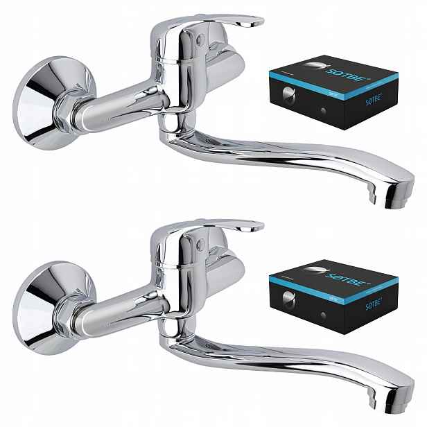 Kuchyňská nástěnná dřezová baterie do kuchyně S pohyblivým výtokem 30 cm
