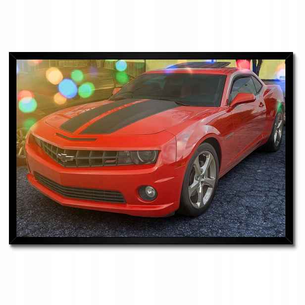 Plakáty v rámu 60x40 Chevy Camaro Ss Červené