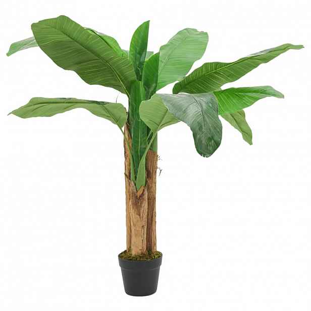 vidaXL Umělý banánovník 9 listů 120 cm zelený