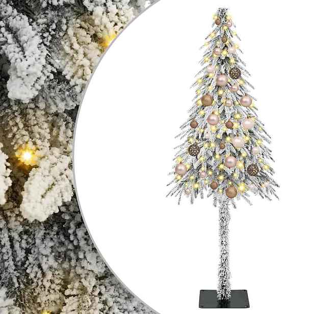 vidaXL Vánoční stromeček s 150 LED diodami Bílá 150 cm PE a Ocel