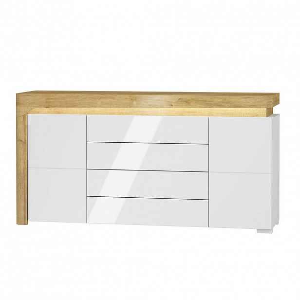 Petits-meubles SIDEBOARD Teo Bílá a dřevo