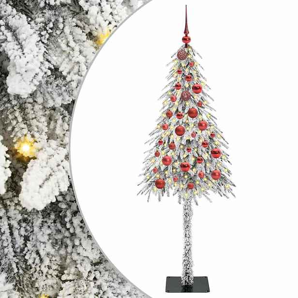 vidaXL Vánoční stromeček s 150 LED diodami Bílá 150 cm PE a Ocel