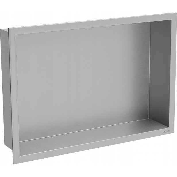 Mexen X-Wall-R zapuštěná nerezová polička 45x30cm Inox na zeď