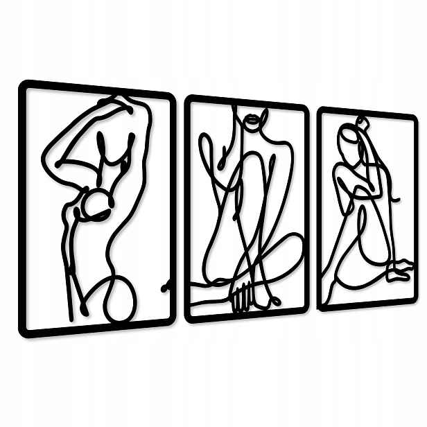 Moderní Nástěnné Prolamované Obrazy, Dekorace Na Zeď, Triptych, Černá A Bílá Barva