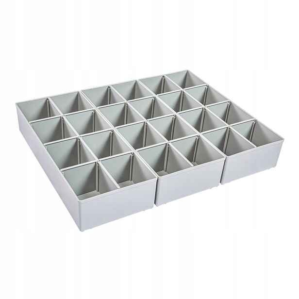 Sada 3 přihrádek K3, šedá barva, 312 x 130 x 63 mm L-boxx