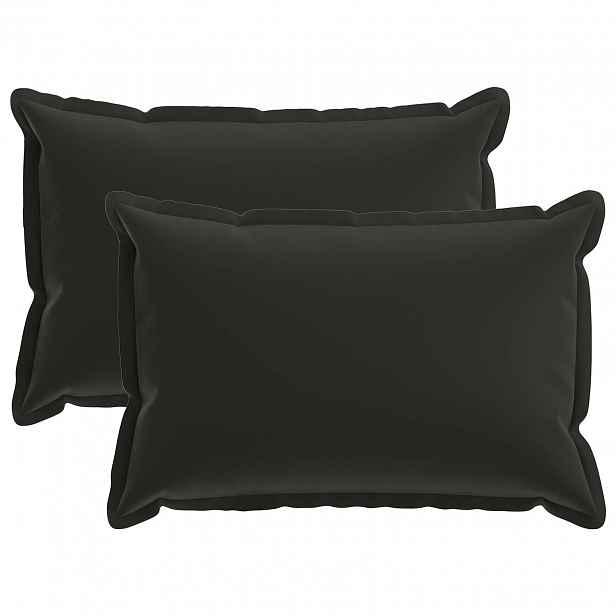 vidaXL Povlak na polštář 2 ks HOUTEN Černá 30 x 50 cm Polyester