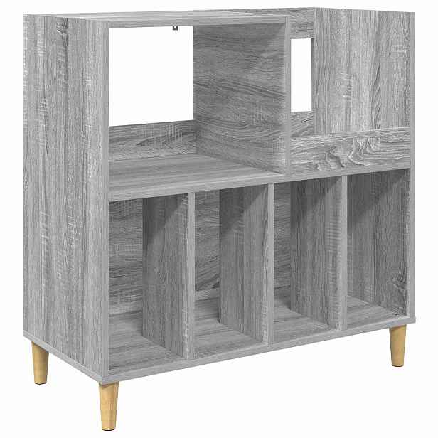 vidaXL Stojan na gramofon Šedý Sonoma 82 x 39,5 x 82,5 cm