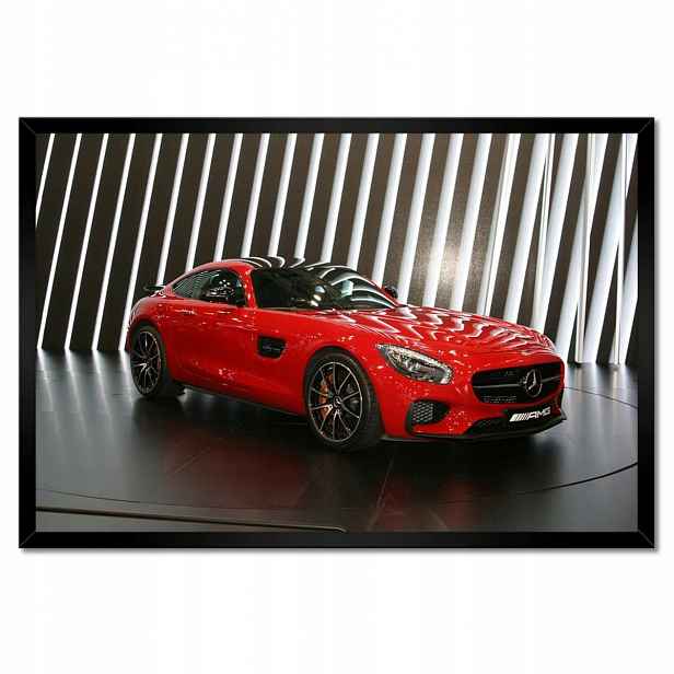 Plakáty v rámu 60x40 Červený Mercedes Amg