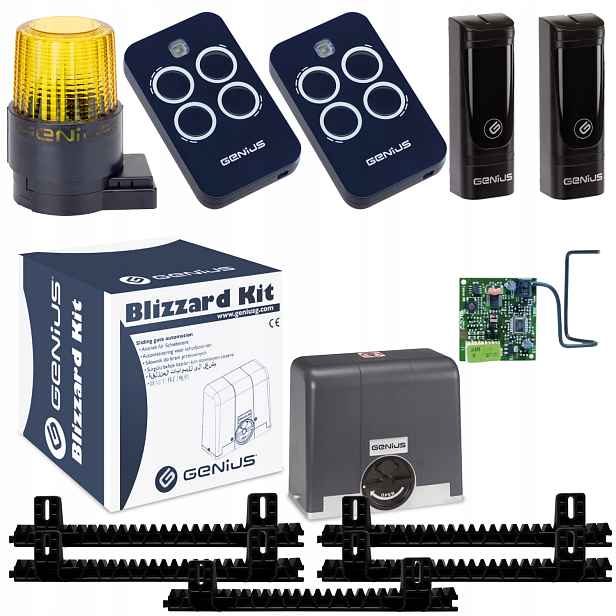 Genius Blizzard 400 Lampa Guard 24V Lišta dálkové ovládání Echo 2ks Pohon pro bránu