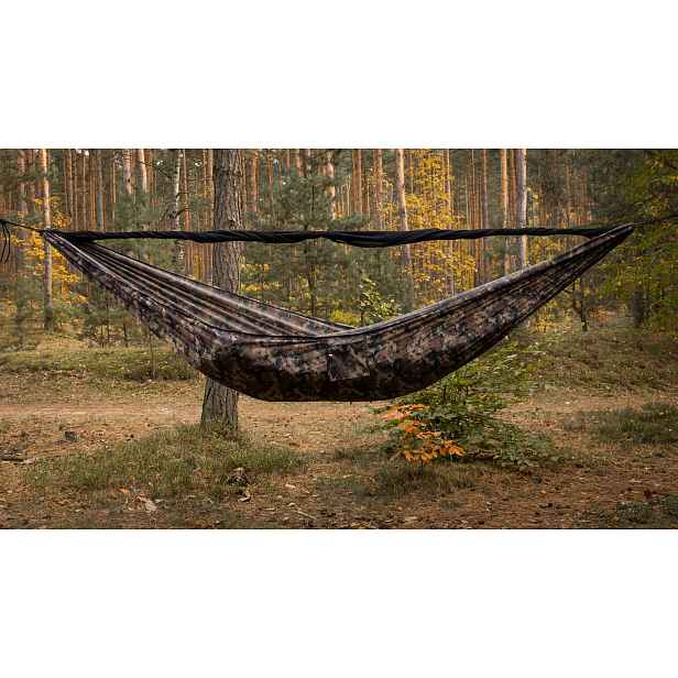 Houpací síť V2 s moskytiérou Long 350 cm Double Zip Camo TigerWood Poland