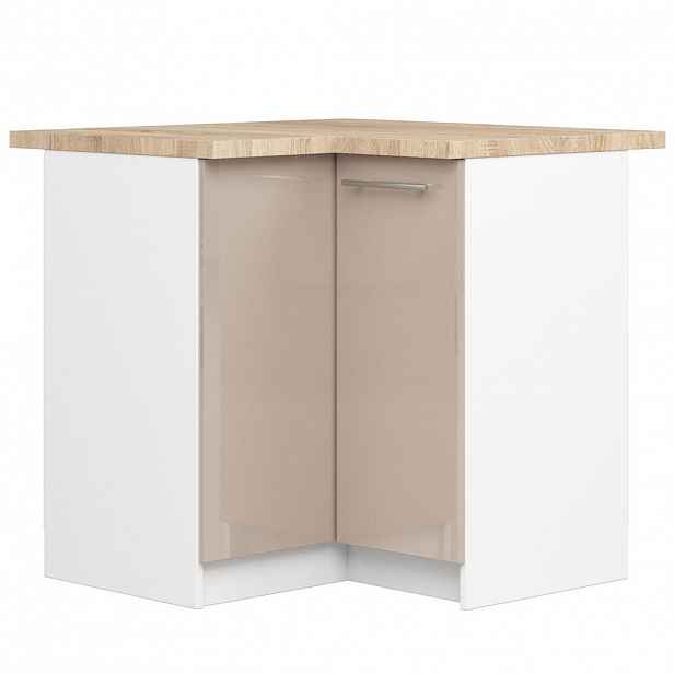 RAUMHIRSCH FURNITURE SPODNÍ SKŘÍŇ Bílá, Cappuccino lesk 85/90/46