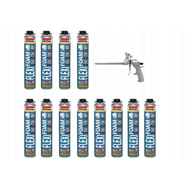 Soudal Pěna Flexifoam 750 ml/ 118685 12 ks pistole FG-STD15