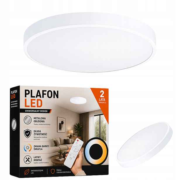 Stropní Svítidlo Stropní Svítidlo Bílý Led Lustr Loft Dálkový Ovladač 3 Barvy Závěsná 40 CM