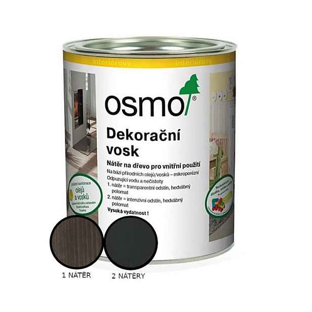Vosk dekorační Osmo 3169 intenzivní černý 0,375 l
