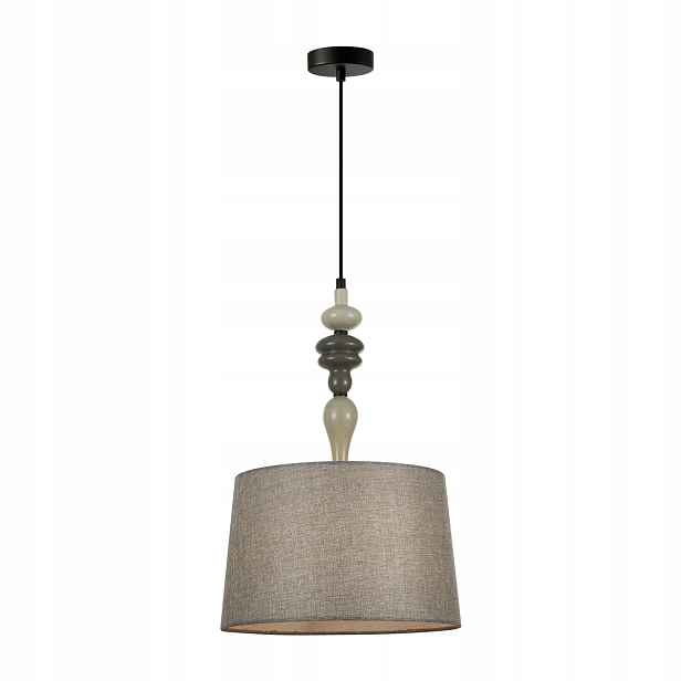 Závěsná lampa černo-šedá s stínítkem Ø34 cm 1xE27 60W Nerom Italux