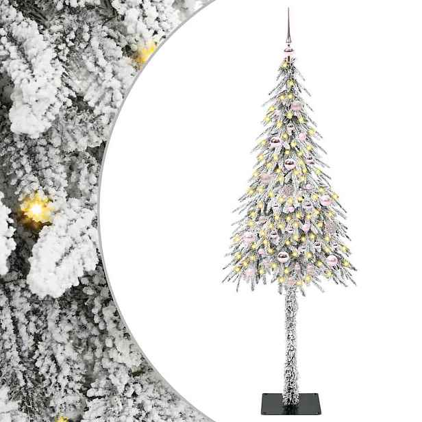 vidaXL Vánoční stromeček s 150 LED diodami Bílá 150 cm PE a Ocel