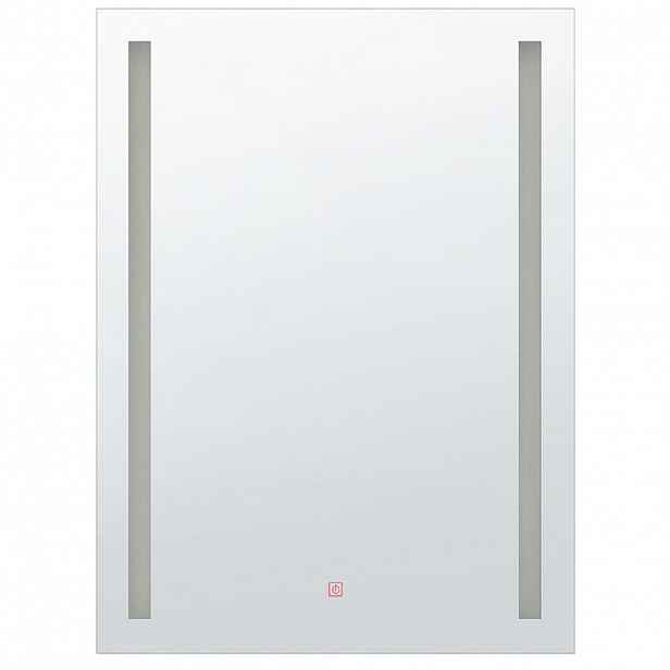 Beliani KOUPELNOVÉ ZRCADLO s LED osvětlením obdélníkové 70/90 cm Martinet