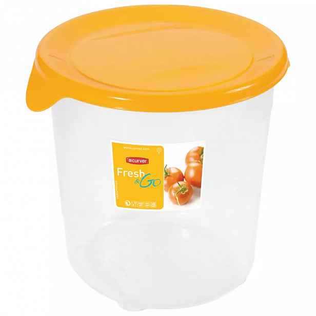 Box na potraviny kulatý Fresh&go žlutý 1l