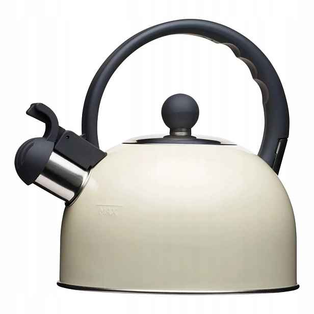 KitchenCraft Living Nostalgia Konvice na vodu pískací, 1,3 l, krémová