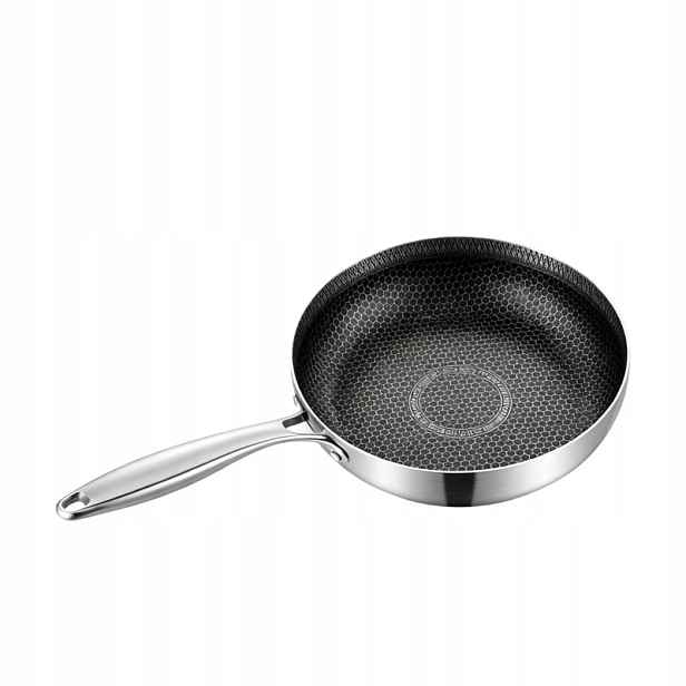 PÁNEV24 cm Z Nerezové Oceli Pánev Medová Plástev Nepřilnavá