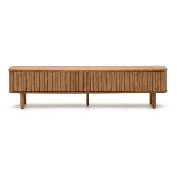 TV stolek v dekoru jasanu v přírodní barvě 200x50x40 cm Mailen – Kave Home