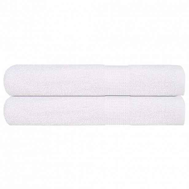 vidaXL Ručníky FROGN 2 ks bílé 100x200 cm 360 g/m²