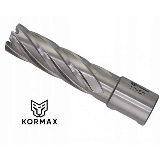 Trepanační fréza 17 mm x 50 mm vrták M2AL 17x50 Weldon Kormax