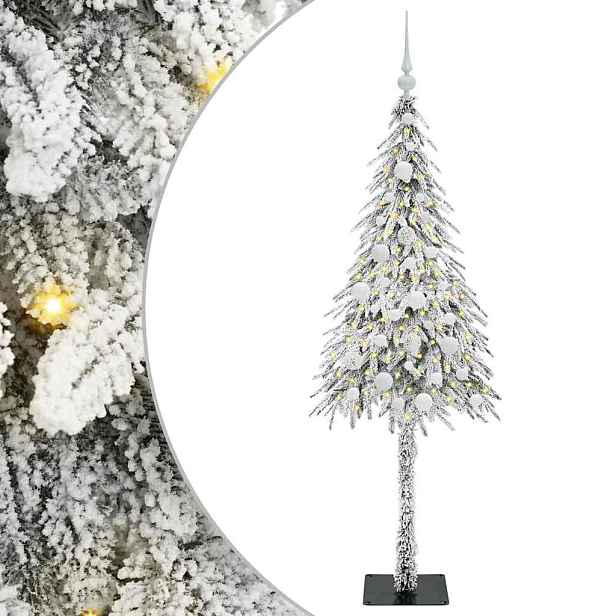 vidaXL Vánoční stromeček s 150 LED diodami Bílá 150 cm PE a Ocel