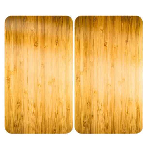 Kryty na sporák z tvrzeného skla v sadě 2 ks 52x30 cm Wooden – Maximex