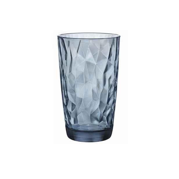sklen. 470ml, 1ks, DIAMOND modrá, Bormioli