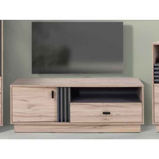 TV skříňka Ancona, 125 cm, dub estana/antracit