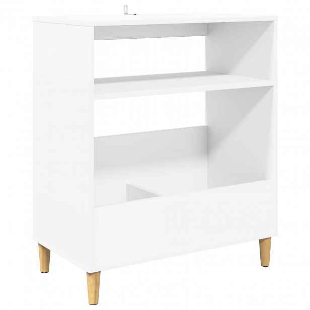 vidaXL Stojan na gramofon Bílá 71 x 39,5 x 83 cm Kompozitní dřevo