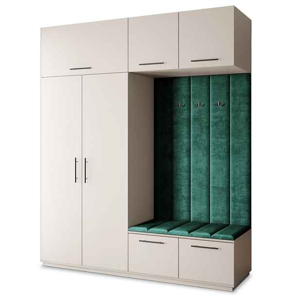 MASSENO MODERNÍ PŘEDSÍŇOVÁ SESTAVA REMA, 200/240/60 cm, kašmírová