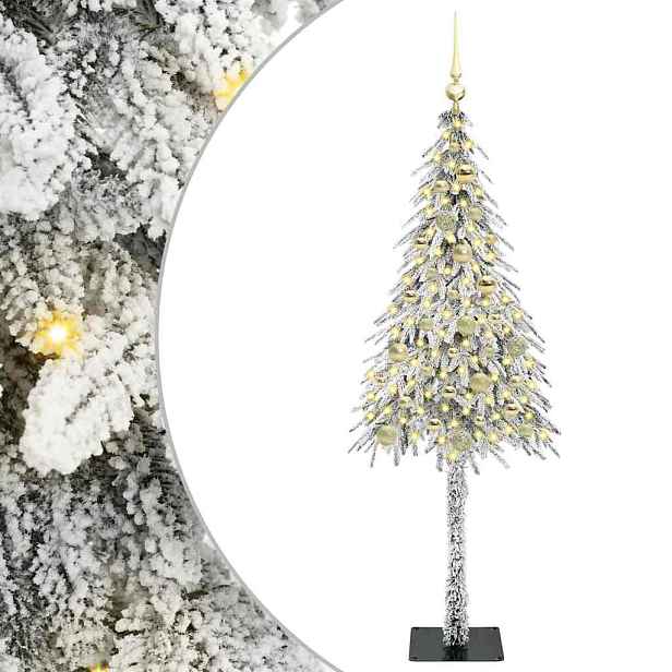 vidaXL Vánoční stromeček s 150 LED diodami Bílá 150 cm PE a Ocel