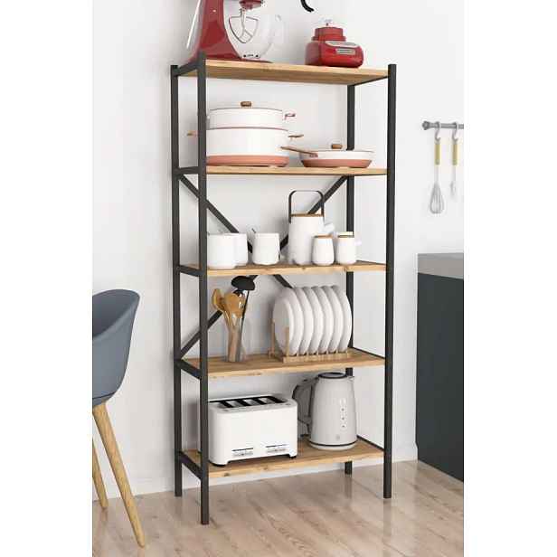 Casarredo Regál TERRY - borovice/černá
