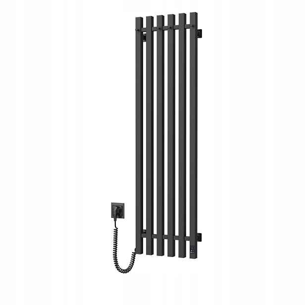 Elektrický koupelnový radiátor Černý Navin Levante 330x1200 levý