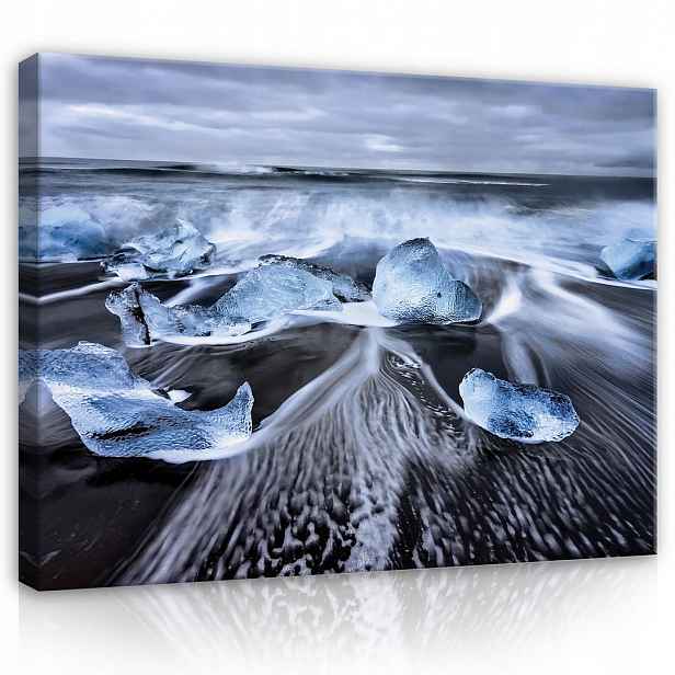 Obraz Na Plátně Canvas 80x60 Voda Moře Led Zima