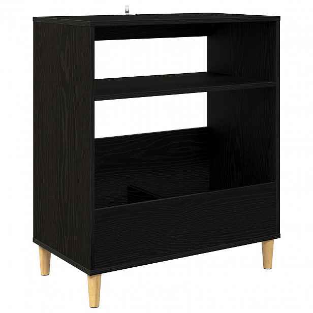 vidaXL Stojan na gramofon Černý dub 71 x 39,5 x 83 cm Kompozitní dřevo